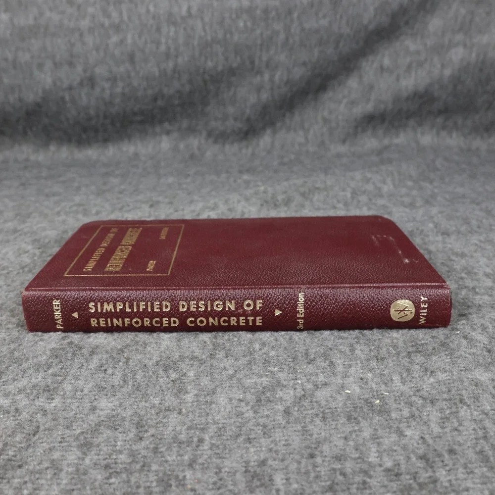 Vintage Simplified Design Of Reinforced Concrete Harry Parker Red HC 1968 Wiley